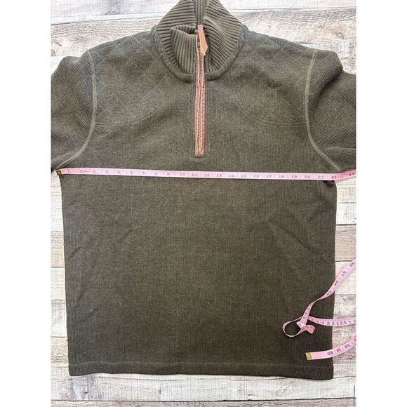 Vintage Eddie Bauer Men’s 1/4 Zip Pullover Warm Hiking Cozy Wool Sweater Size M - Picture 4 of 6